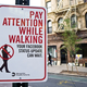 A sign posted by the “Metropolitan Etiquette Authority” around New York City